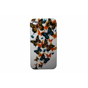 Pattern Hard Case iPhone 4/4S Vlinders Oranje