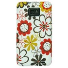 Pattern Soft Case Galaxy SII Bloem Wit
