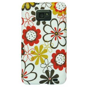 Pattern Soft Case Galaxy SII Bloem Wit