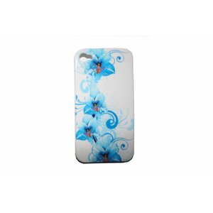 Pattern Hard Case iPhone 4/4S Bloem Blauw