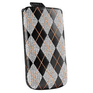 Sena Argyle Pouch iPhone 4/4S Zwart/Oranje
