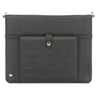 Mobiparts Multifunctionele Lederen Case iPad 2 Crocodile Zwart