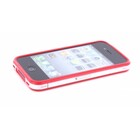 Mobiparts Bumper iPhone 4/4S Rood/Transparant