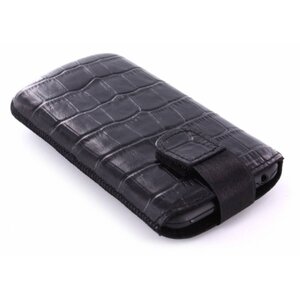 Mobiparts Croco Pouch Galaxy S Maat XL Zwart