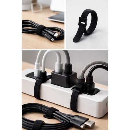 EasyWrap bundelstrap, zwart, leverbaar in 6 maten