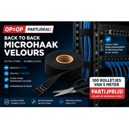 DynaLok Dubbelzijdig klittenband extra dun, 16 mm, zwart - € 12,10