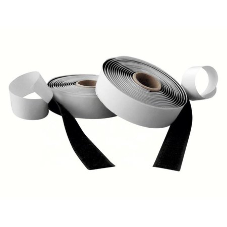 DynaLok Klittenband zelfklevend (haak- & lusband), 20 mm., zwart, binnengebruik