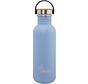 RVS fles Basic Steel Bottle 750ml ,Bamboo S/S Cap - Blauw