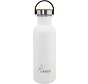 RVS fles Basic Steel Bottle 750ml ,Bamboo S/S Cap - Wit