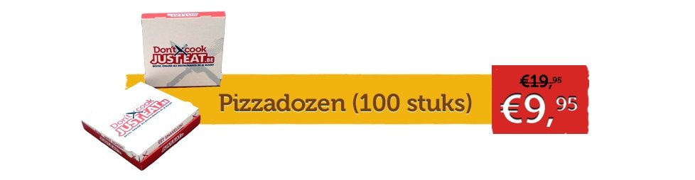 PIZZADOZEN 100 stuks €9,95