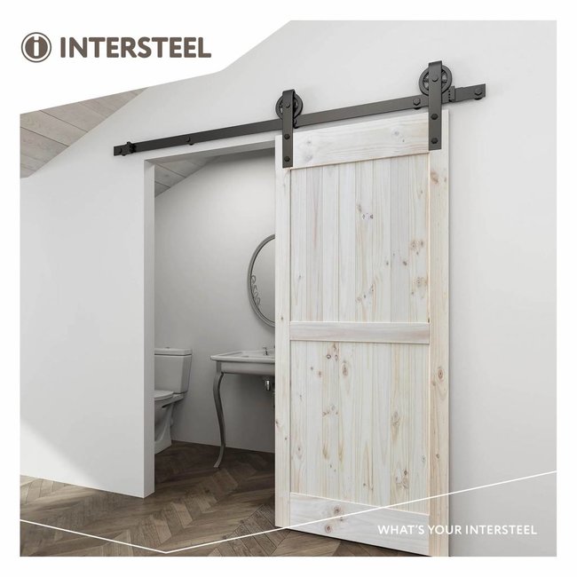 Intersteel Schuifdeursysteem Wheel mat zwart