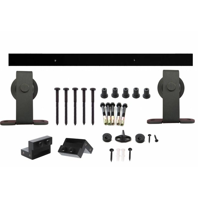 Intersteel Schuifdeursysteem Basic Top mat zwart