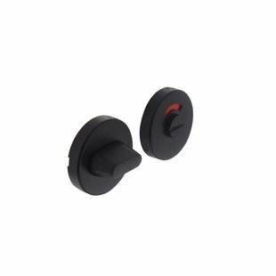 Rozet toilet-/badkamersluiting rond verdekt kunststof mat zwart