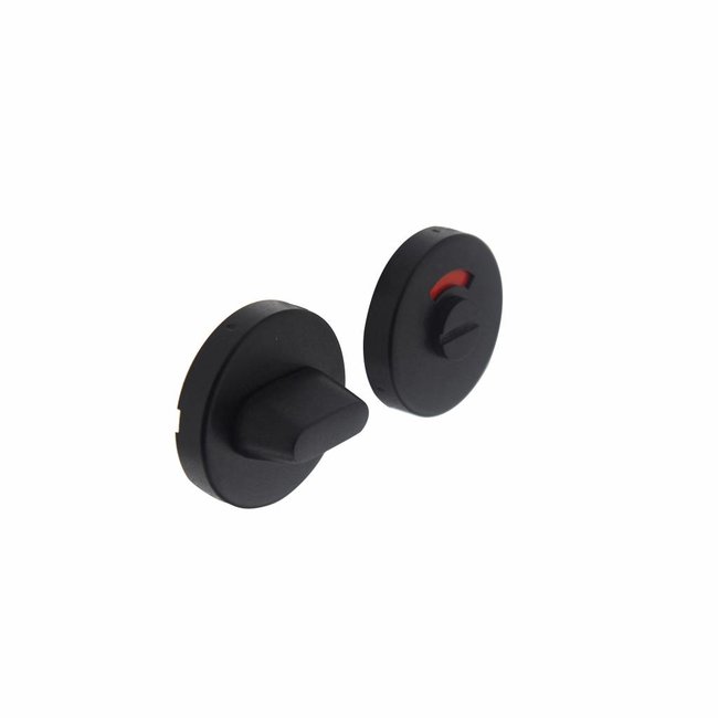 Intersteel Rozet toilet-/badkamersluiting rond verdekt kunststof mat zwart