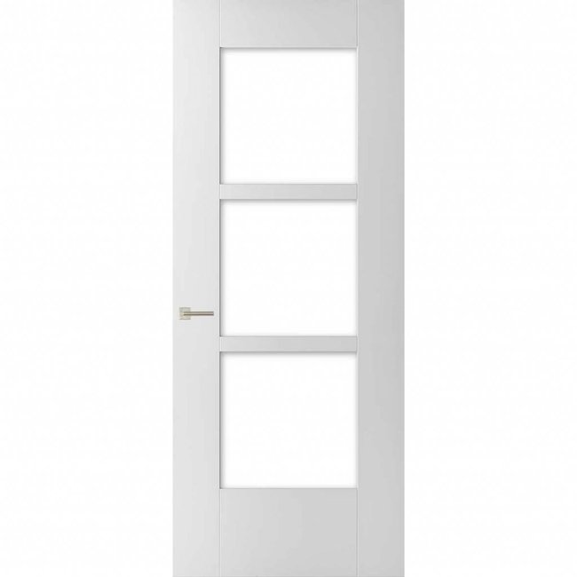 Weekamp deuren Binnendeur WK6504 C blank vlak glas
