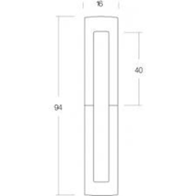 Intersteel Sierhuls 40/40 mm mat zwart