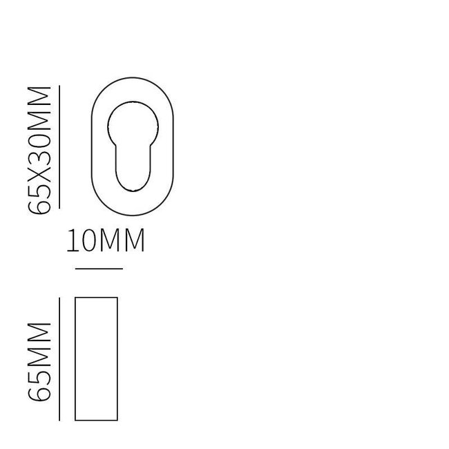 Cilinderrozet Italia ovaal