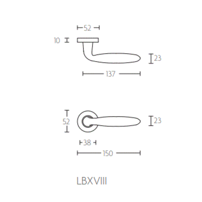 Formani Deurkruk Basic LB-18 mat RVS