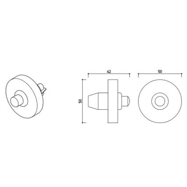 Weekamp deuren Deurbel Sunny PVD Nikkel