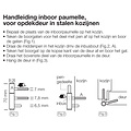 Paumelle voor stalen kozijnen 70x12 mm zwart (Svedex / Berkvens)