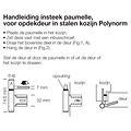 Paumelle voor polynorm / theuma kozijn 74.5x14 mm zwart