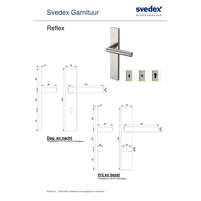 Svedex Deurkruk Reflex