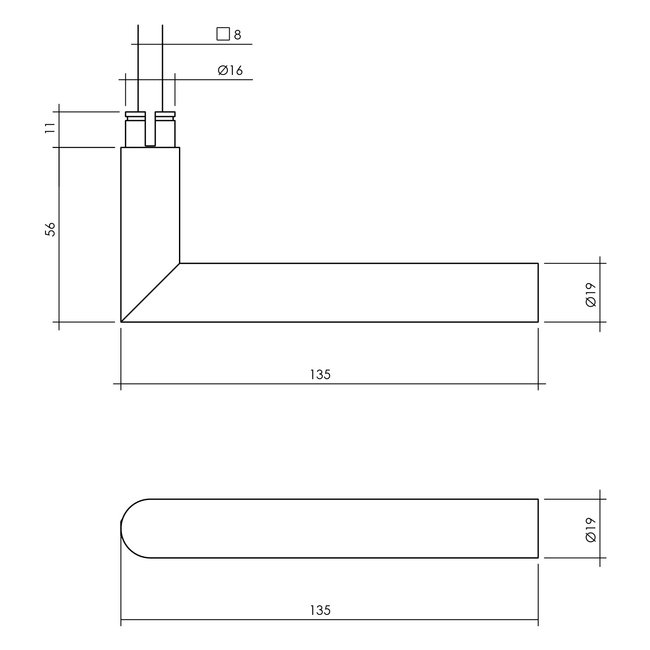 Intersteel Voordeurset rond rozet zwart