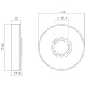 Intersteel Voordeurset rond rozet zwart