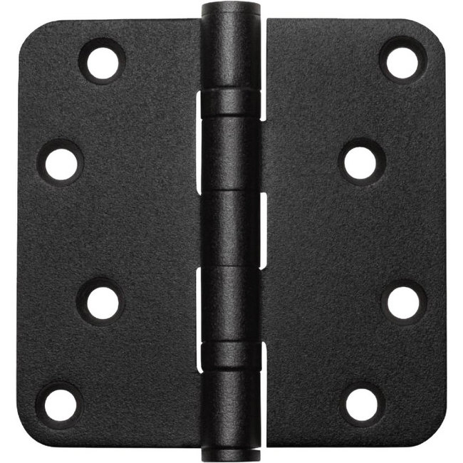 Kogellagerscharnier zwart 89x89 met ronde hoeken