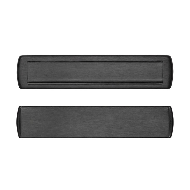 AXA Briefplaat en tochtklep Curve Plus zwart