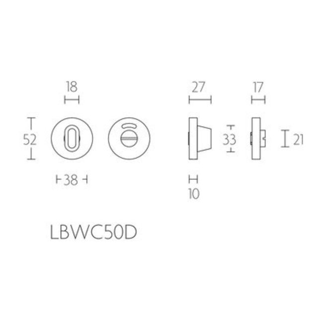 Formani Toiletset Basic LBWC50D mat zwart