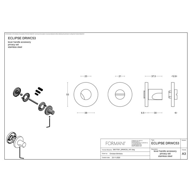 Formani Toiletset DRWC53 brons