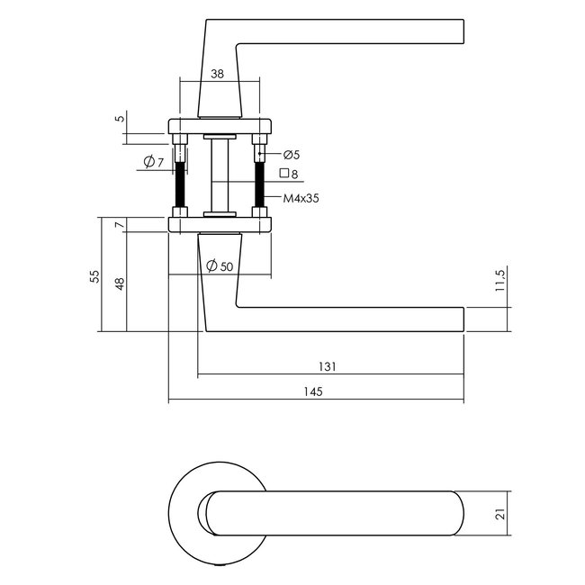 Intersteel Deurkruk Sora grijs