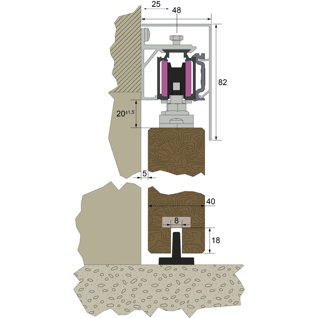 Schuifdeursysteem Ultralux Evo 80
