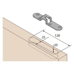 Verdekt liggende beugelset tbv Ultralux Evo 80