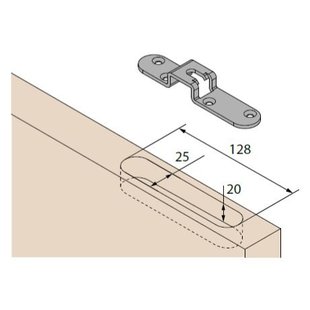 Verdekt liggende beugelset tbv Ultralux Evo 80