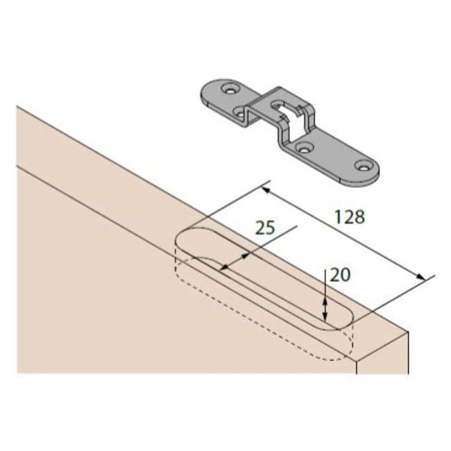 Verdekt liggende beugelset tbv Ultralux Evo 80