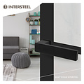 Intersteel Deurkruk Amsterdam met minimalistisch rozet zwart