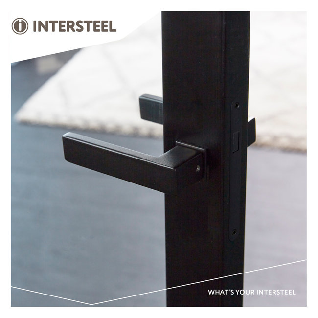 Intersteel Deurkruk Amsterdam met minimalistisch rozet zwart