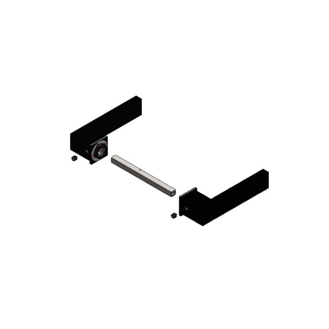 Intersteel Deurkruk Amsterdam met minimalistisch rozet zwart