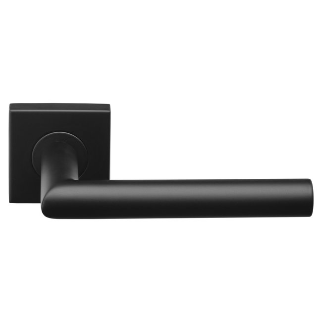 Formani Deurkruk LB-2 BSQ mat zwart op vierkant rozet