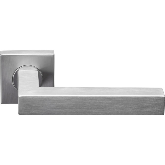 Formani Deurkruk BSQ1-G mat RVS op vierkant rozet