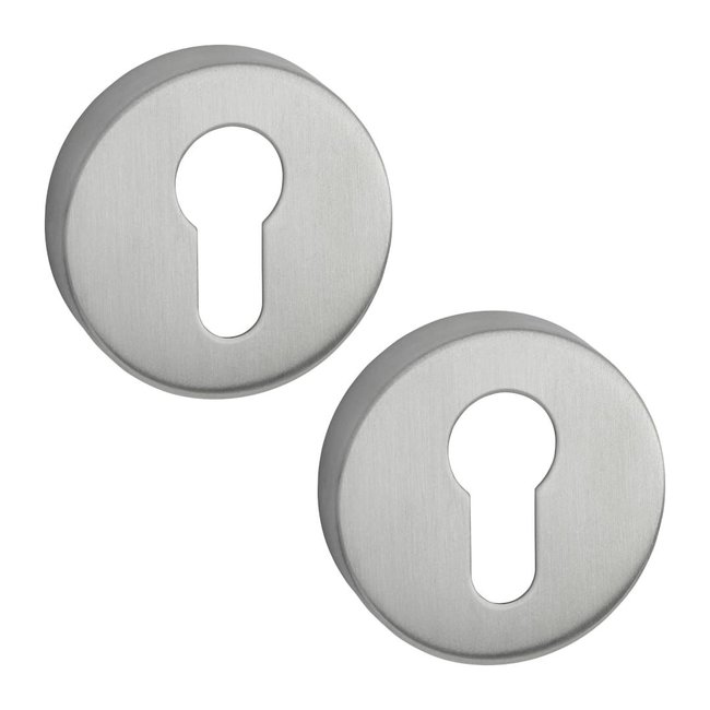 Weekamp deuren Cilinderrozetten RVS rond