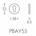 Formani Cilinderrozet PBAY53 mat RVS
