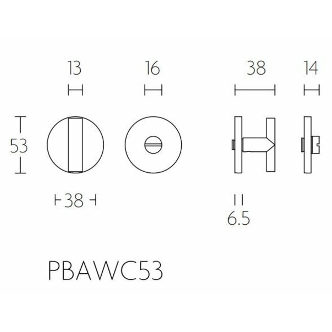 Formani Toiletset PBAWC53 mat zwart