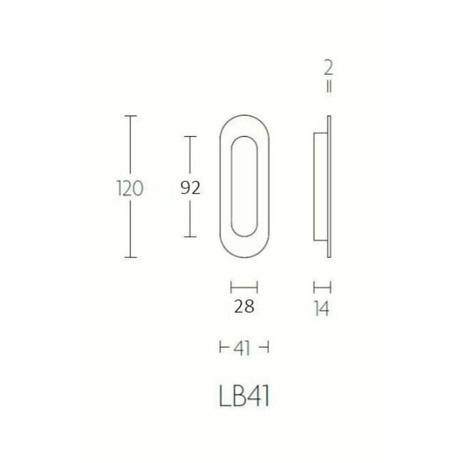 Formani Schuifdeurkom LB41 mat zwart