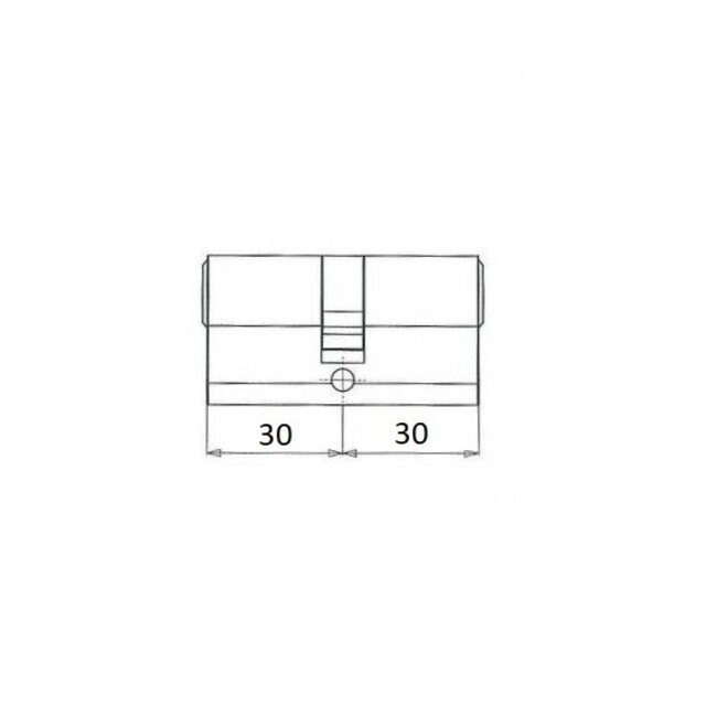 Iseo Veiligheidscilinder 30/30 zwart SKG3