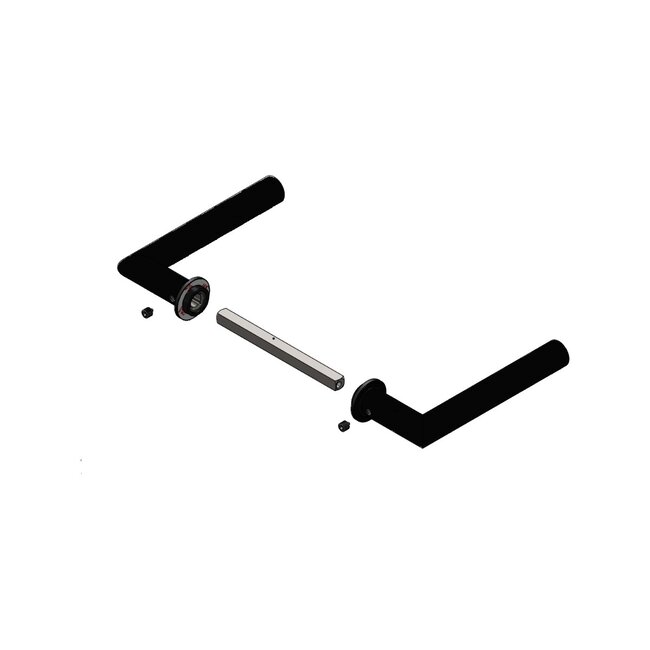 Intersteel Deurkruk Jura zwart met minimalistische rozet