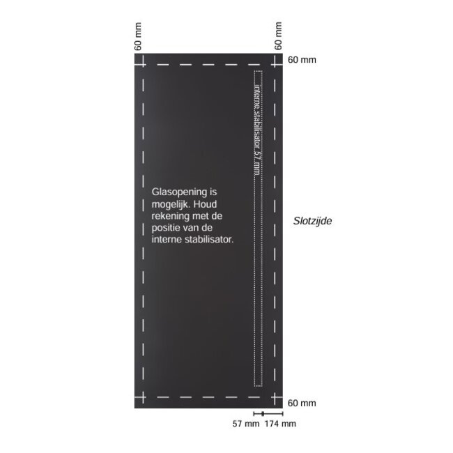 Weekamp deuren Deurplaat Tricomfort