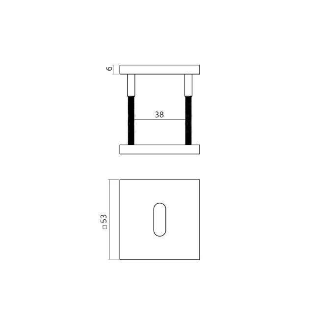 Intersteel Toiletset rond PVD antraciet